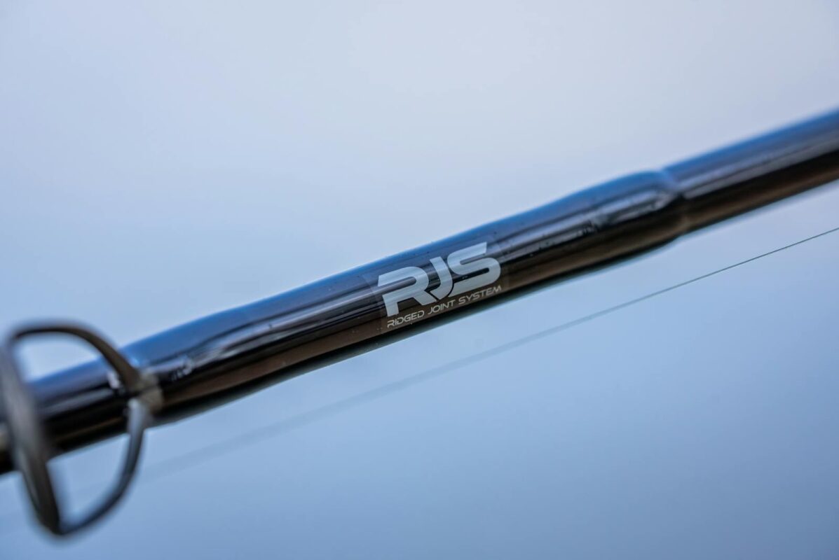 Close-up of the RJS Rigid Joint System reinforcement on the Guru Aventus R feeder rod blank