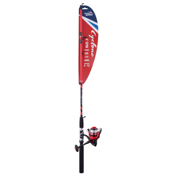 Jarvis Walker Cyclone 6ft Spin Combo – Red/Black
