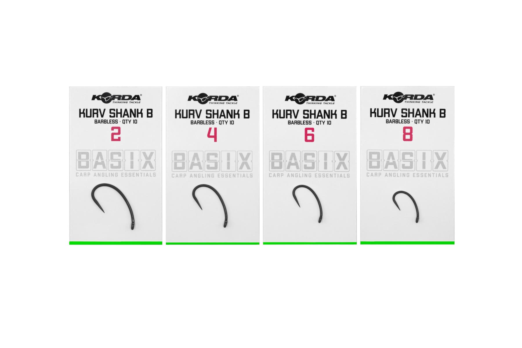 Korda Basix Kurv Shank Hooks