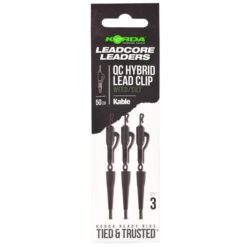 Korda Kable Leadcore Leader Hybrid Lead Clip QC Swivel
