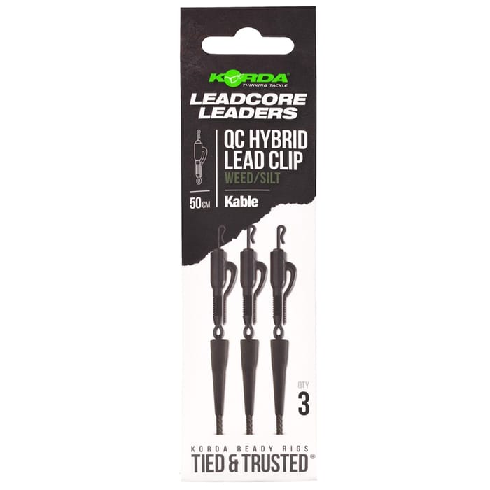 Korda Kable Leadcore Leader Hybrid Lead Clip QC Swivel