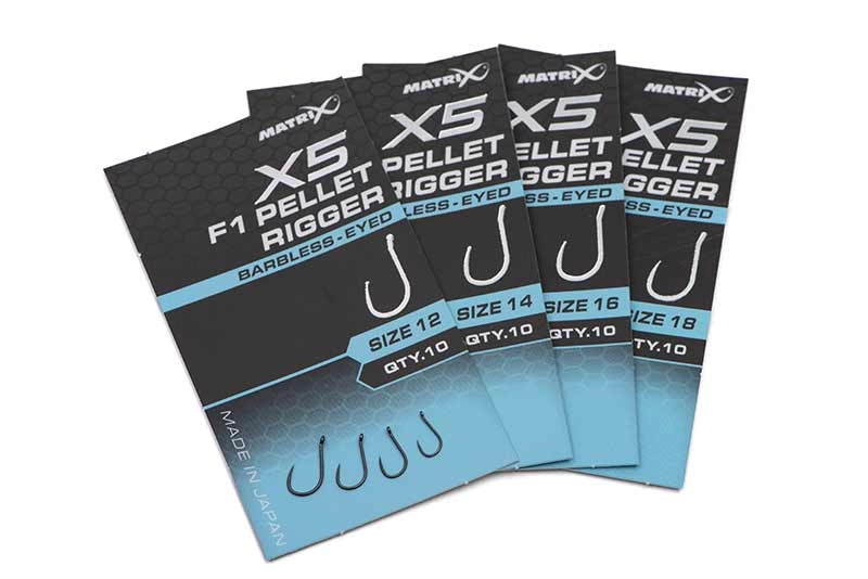 Matrix X5 F1 Pellet Rigger Eyed Hooks
