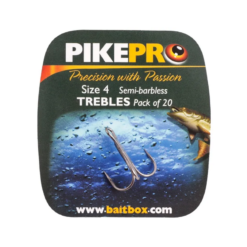 PikePro Semi-Barbed Treble Hooks
