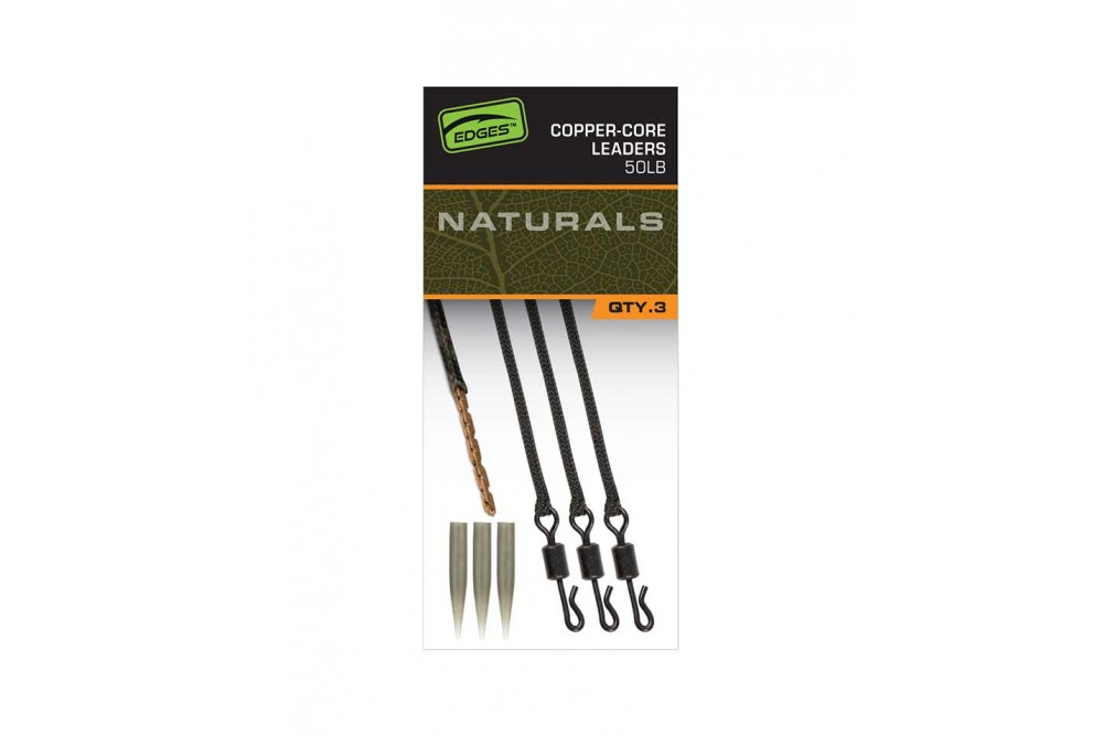 FOX Edges Naturals Copper-Core Leaders X3