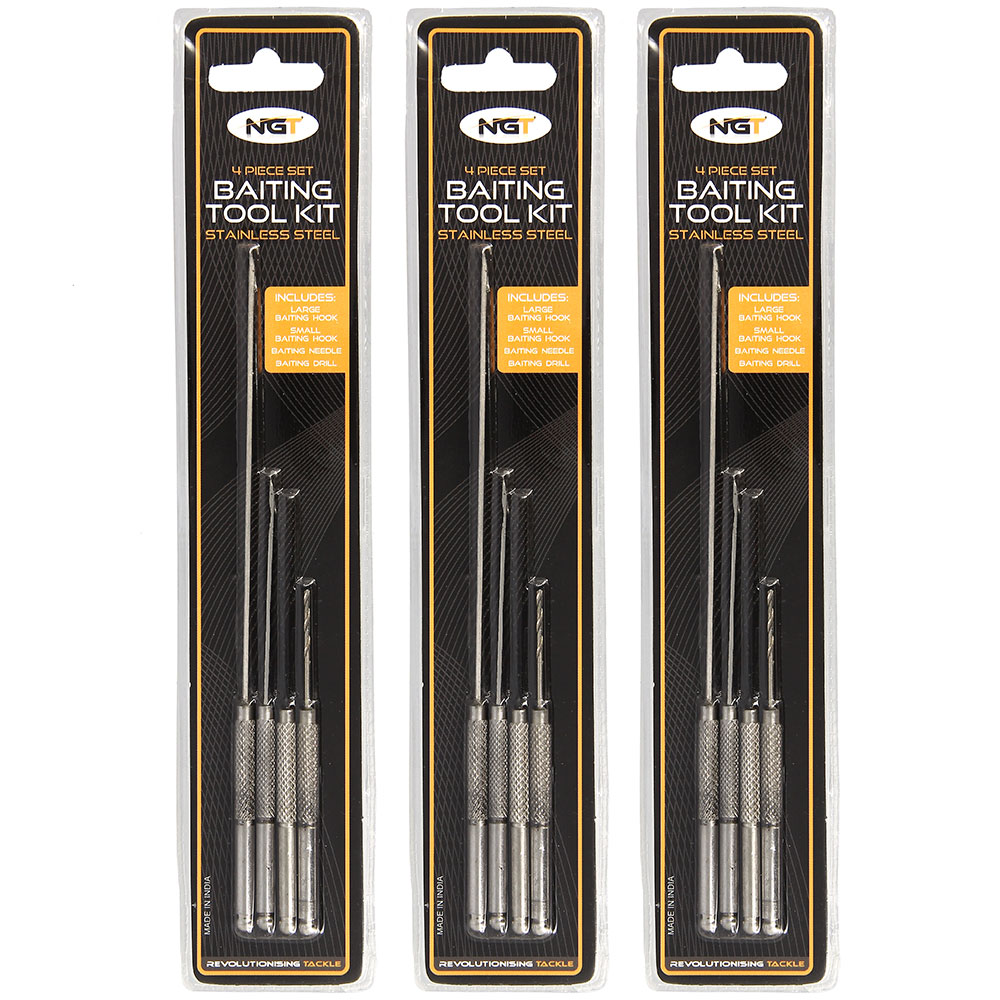 NGT 4pc Stainless Baiting Tool Set