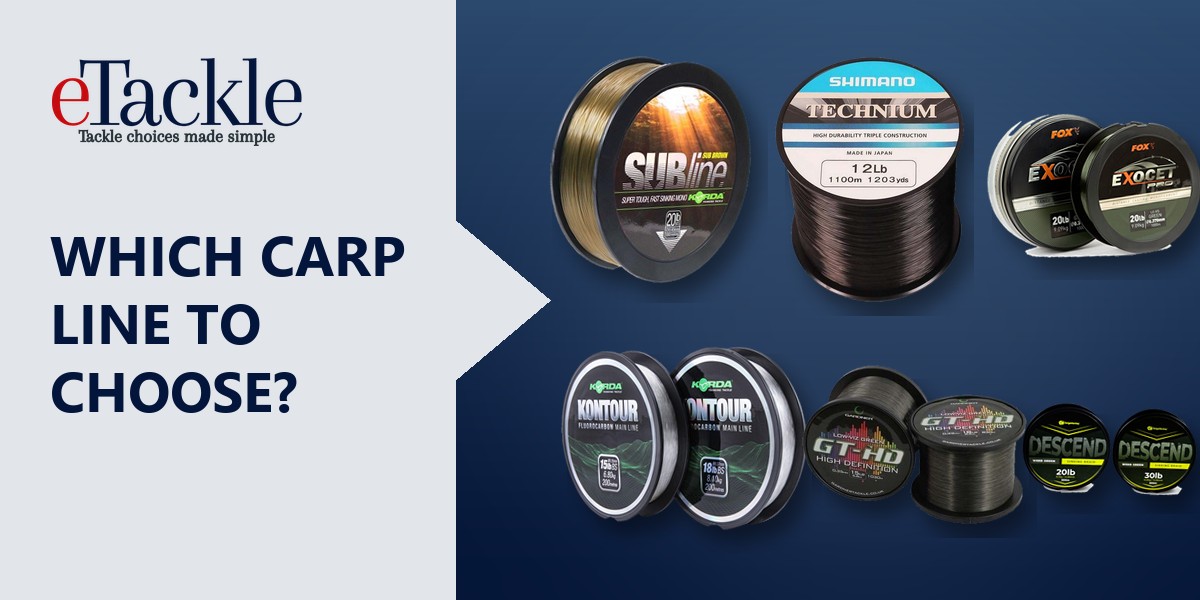 Spools of carp fishing line, including sinking mono, fluorocarbon and sinking braid