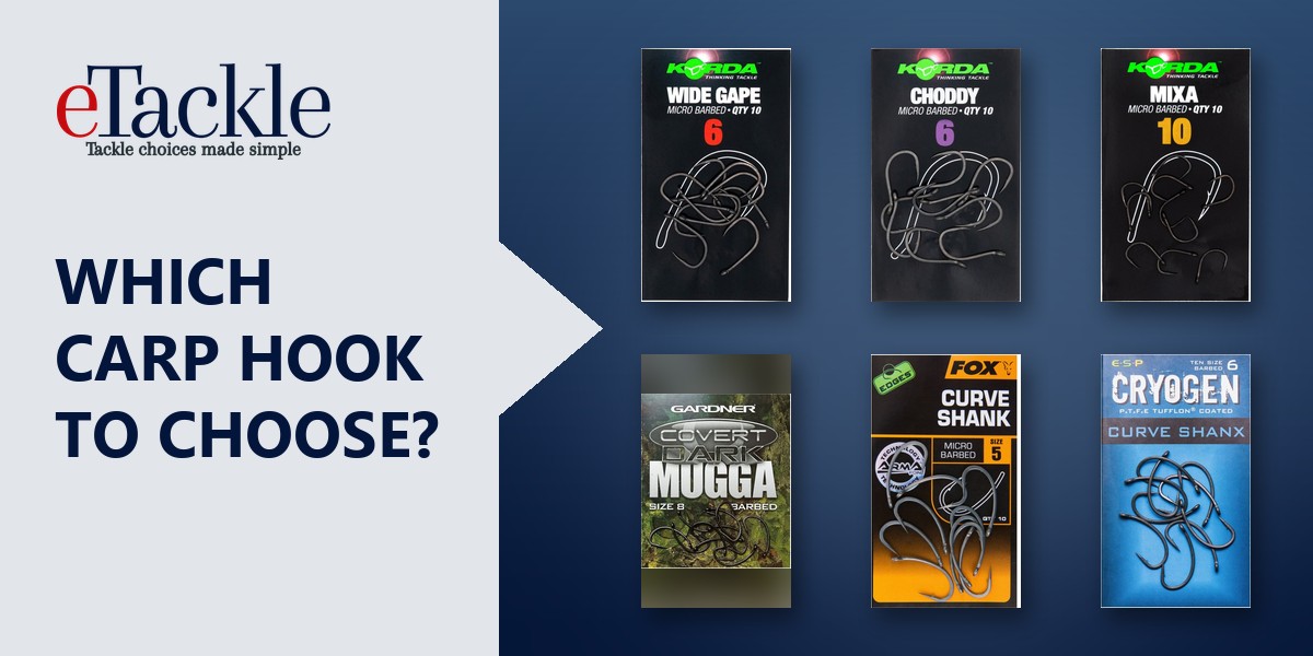 A selection of carp hooks for different rigs