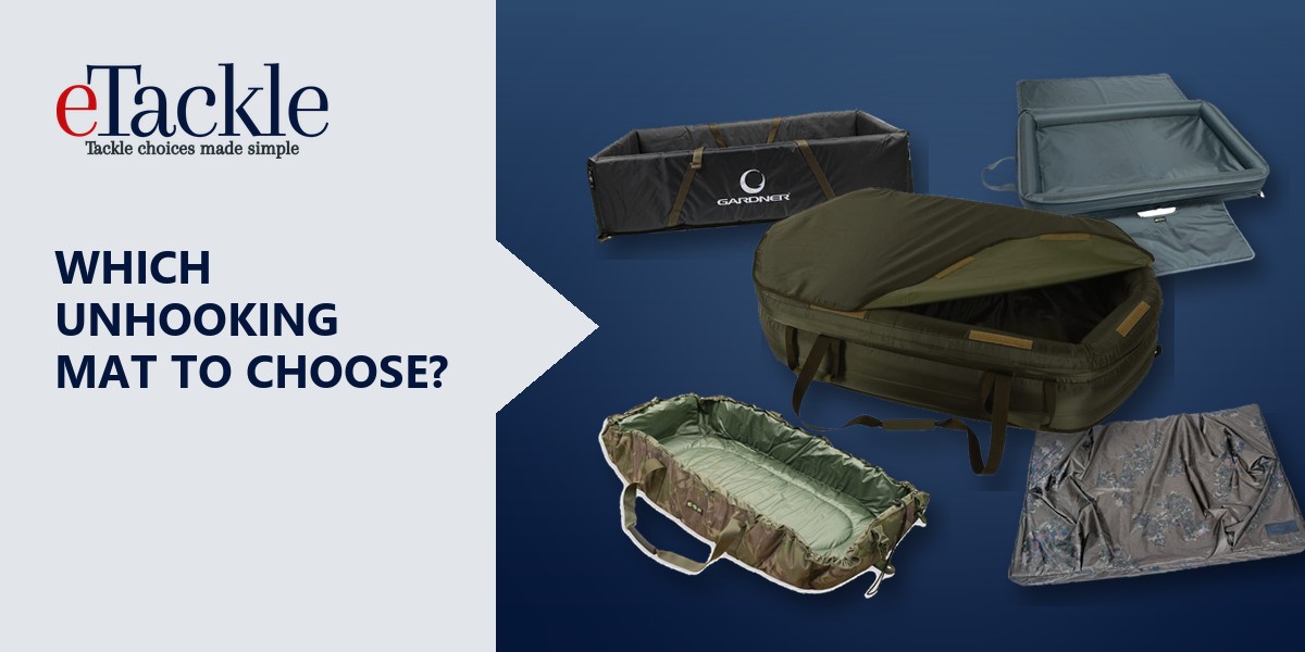 A selection of unhooking mats, including walled, inflatable and roll-up carp mats