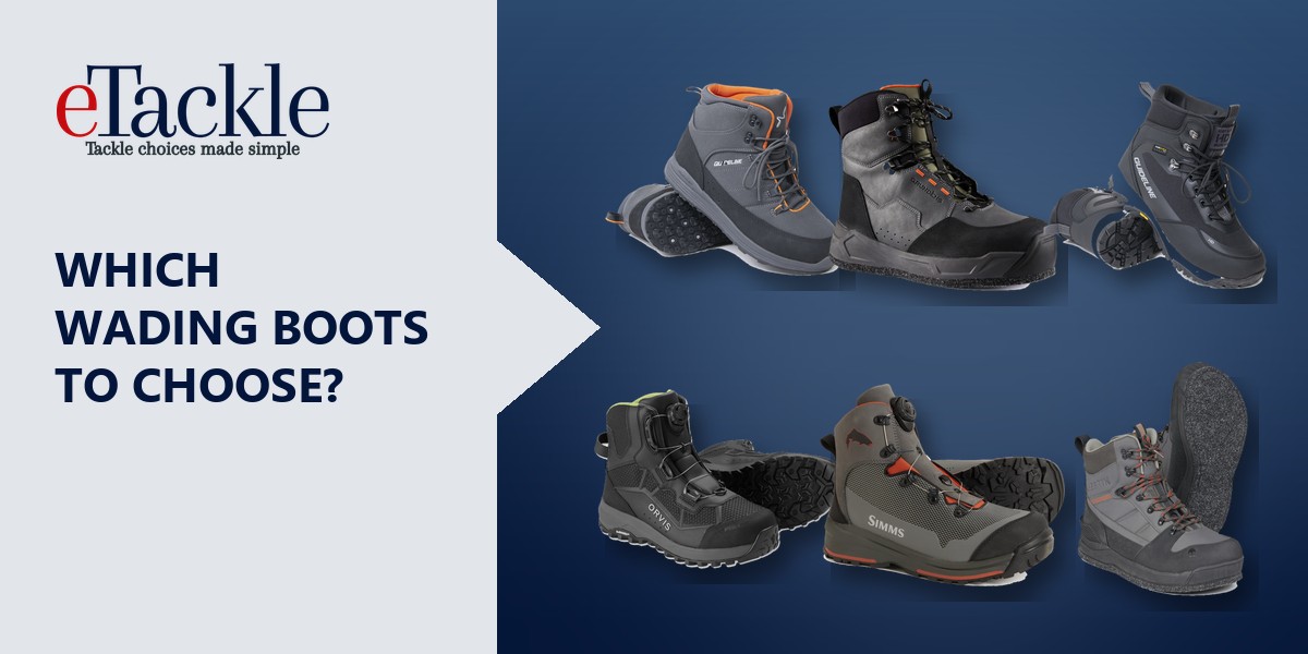 Wading boots from Guideline, Grundens, Orvis, Simms and Westin