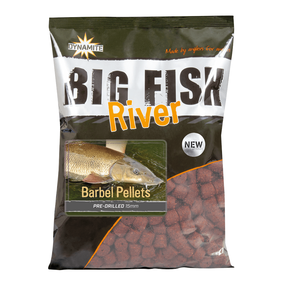 Dynamite Baits Big Fish River Barbel Pellets Pre-Drilled