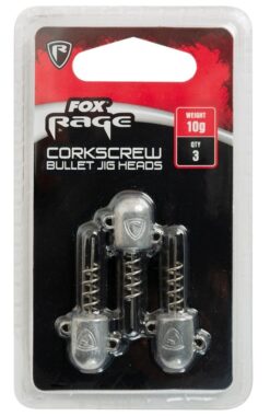 Fox Rage Corkscrew Bullet jig heads 3 Pack