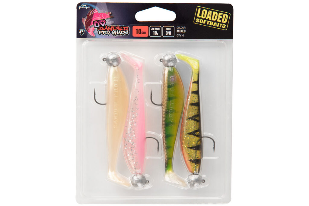 Fox Rage Zander Pro Shad x4 Mixed UV colour Pack LOADED