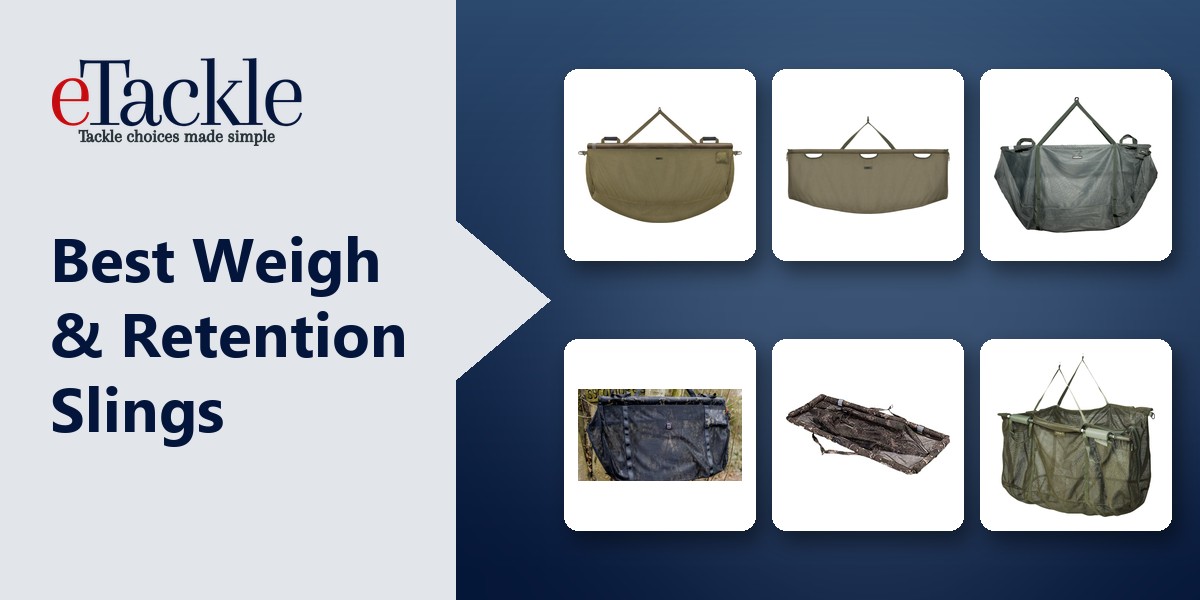 Carp weigh slings and retention slings from Korda, Trakker, Nash, RidgeMonkey and Avid