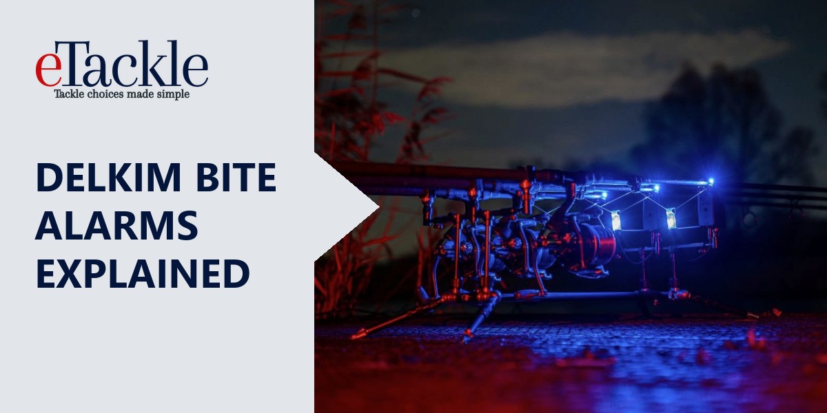 Delkim EV-R alarms lit blue on a rod pod at night
