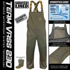 Vass 230 Winter Lined Bib & Brace Khaki