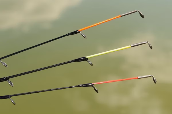 A typical tip on a feeder rod that are available in different strengths and sensitivities